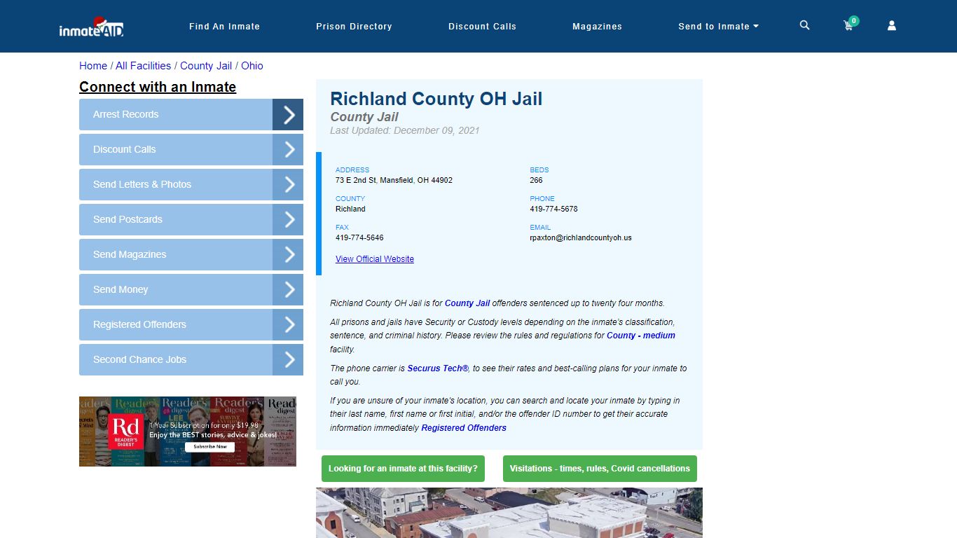 Richland County OH Jail - Inmate Locator - Mansfield, OH